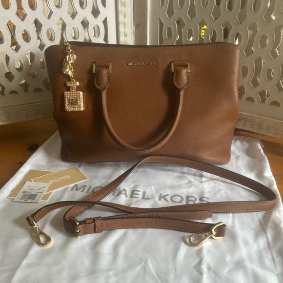 Michael Kors Tan Leather Shoulder Bag - Picture 1 of 11